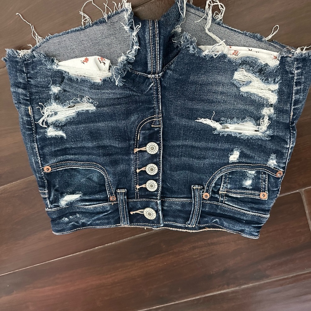 Distressed Blue Denim Women's Jeans